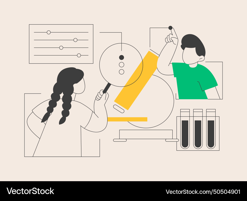 Science camp abstract concept Royalty Free Vector Image