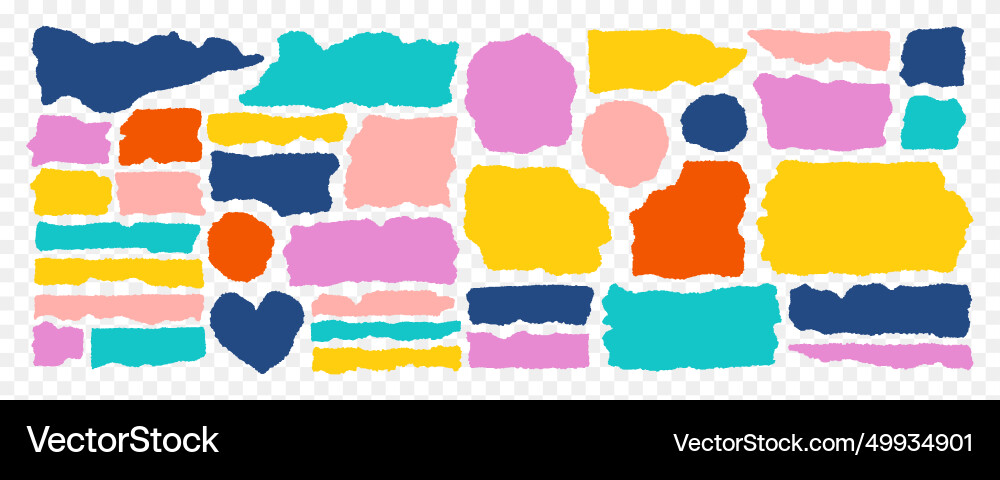 Set of torn paper frames Vector Image