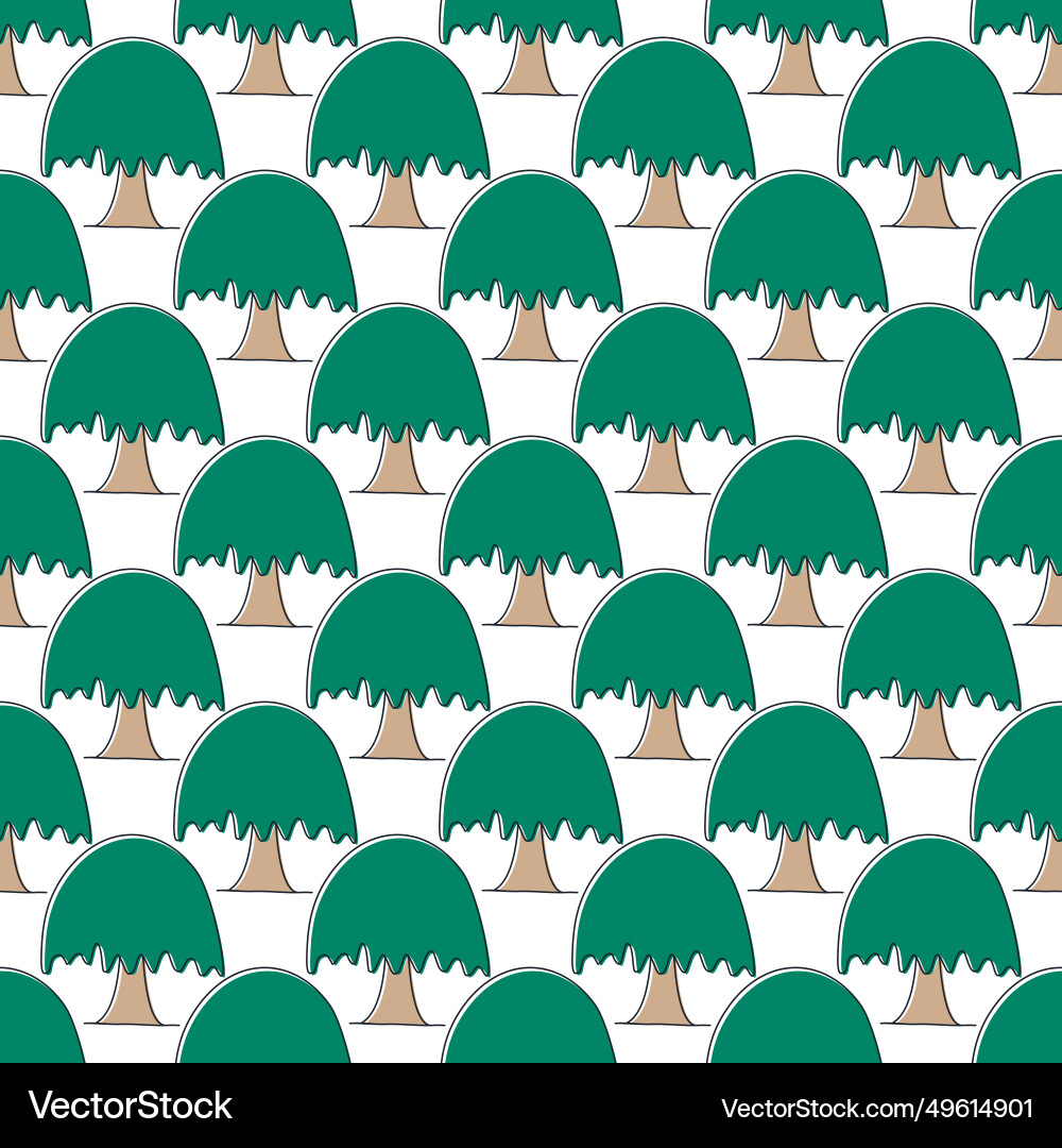Solid background with trees cartoon style Solid background with trees cartoon style Vector Image