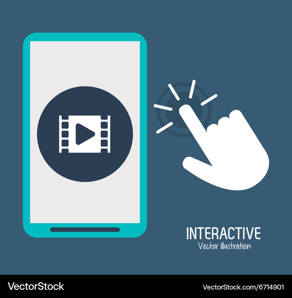 Tech Interaction Concepts vector image