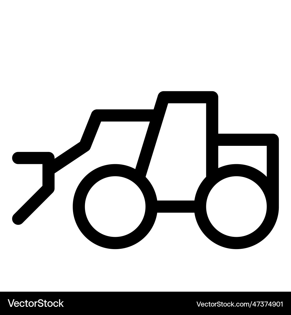 Telehandler lifting machine used to move materials vector image