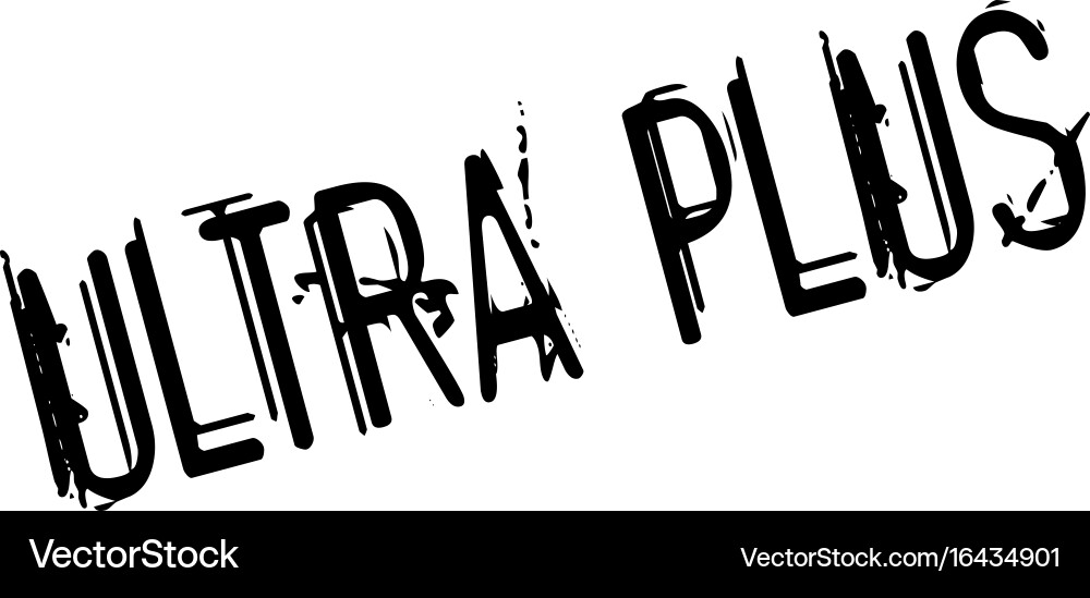 Ultra plus Gummistempel Vektorbild
