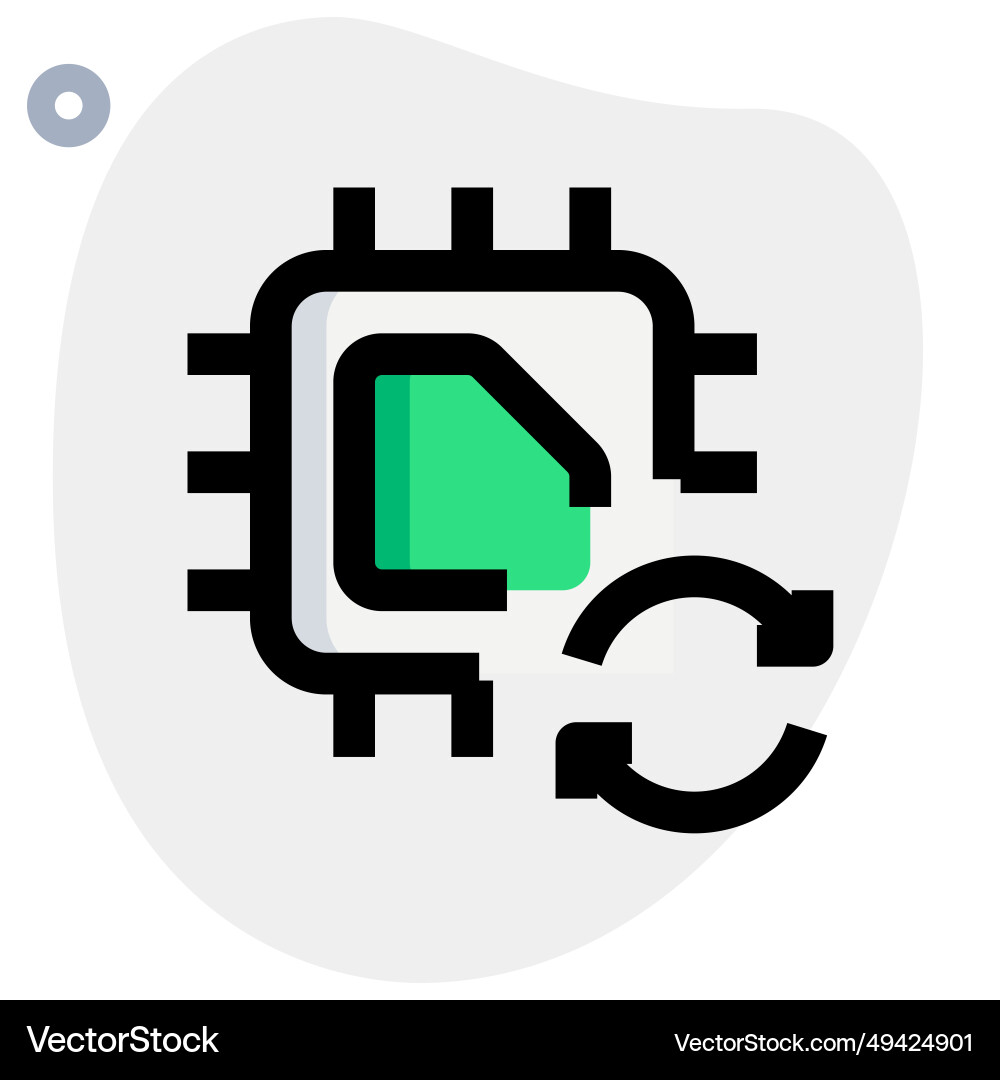 Upgrading or resetting the data on a microchip vector image