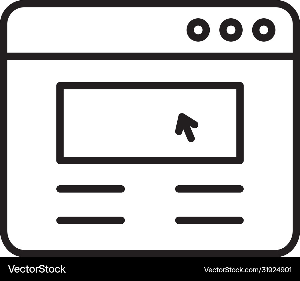 Web icons concept page icon line style vector image
