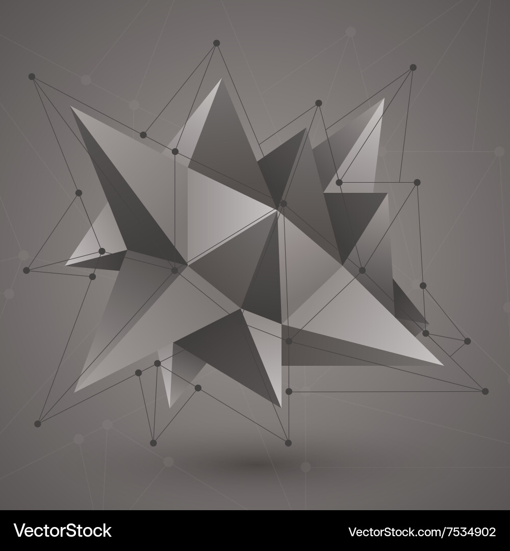 Abstract 3D Polygon Shape Background vector image