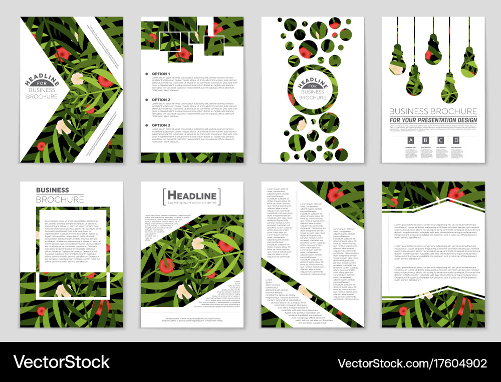 Abstract layout background set for art Vector Image