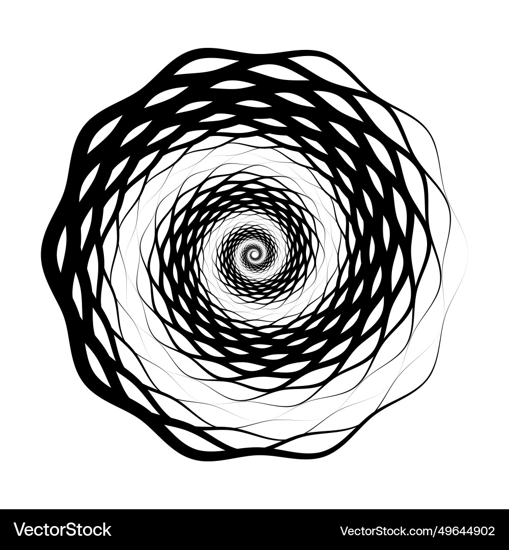 Abstract radial pattern circular geometric spiral Vector Image