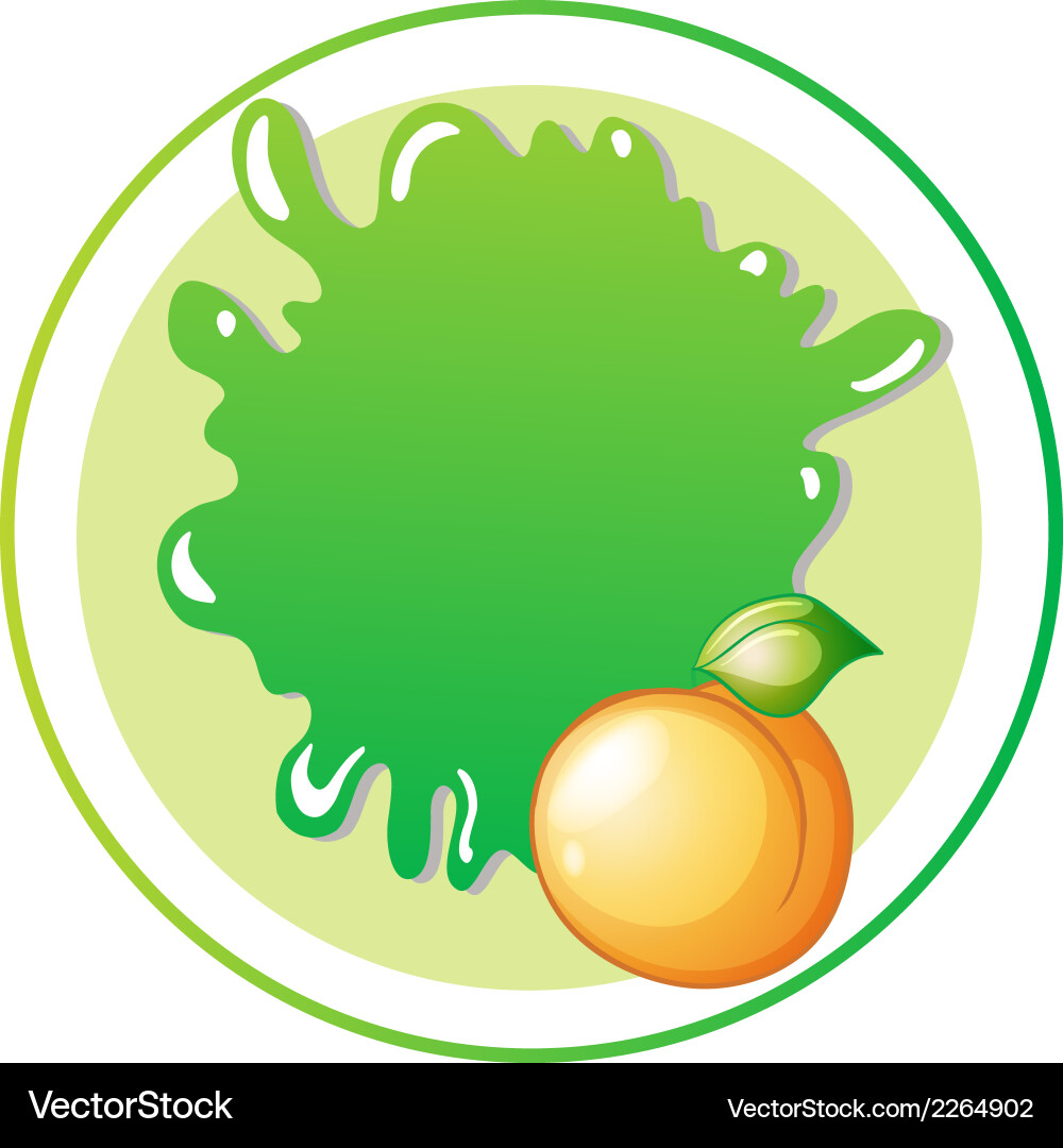 An empty round template with orange Vector Image