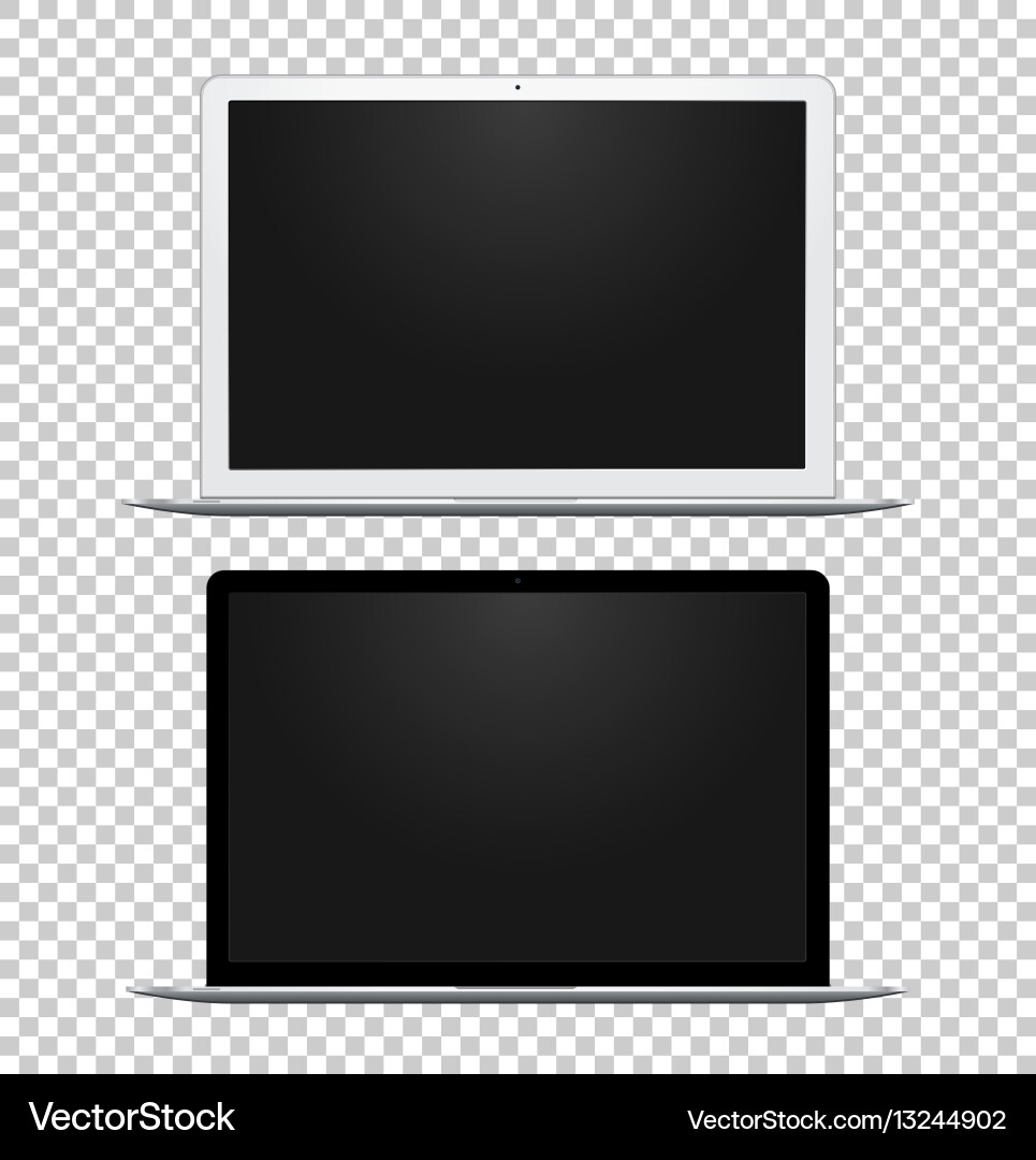 Black and white notebook with empty screens vector image