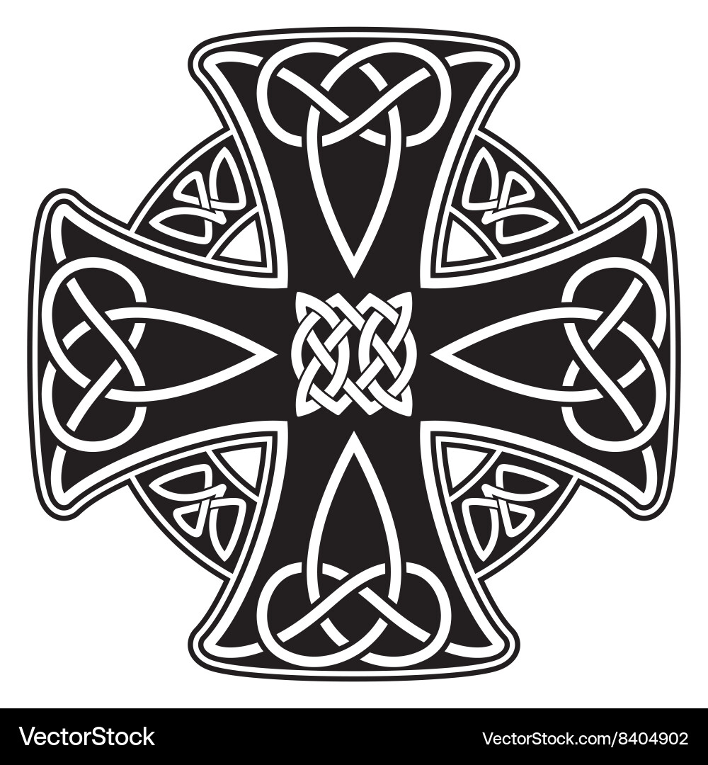 Celtic Knot Cross Vector Image