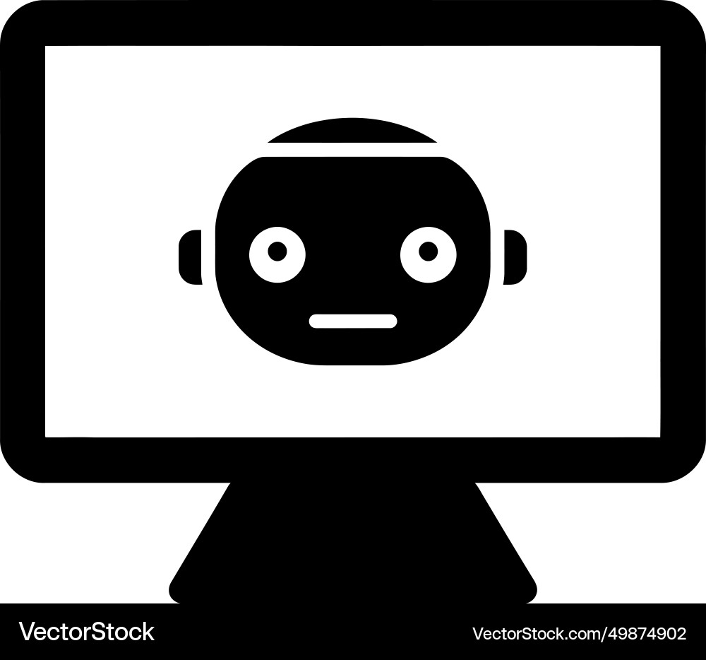 Chatbot web assistance icon vector image