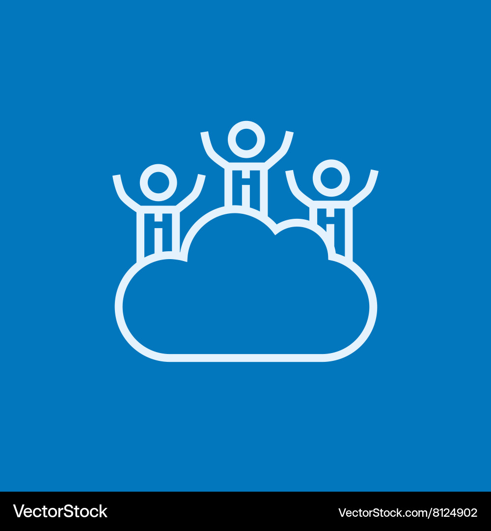Cloud computing line icon Vector Image