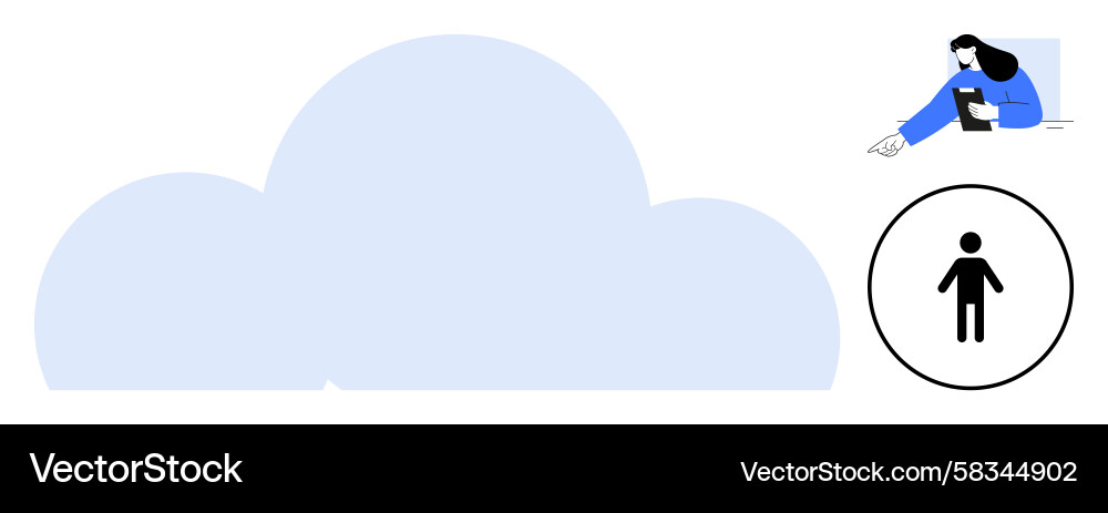 Cloud Sketching with User Profile Vector Image