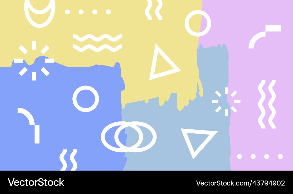 Colorful abstract background with simple shapes Vector Image