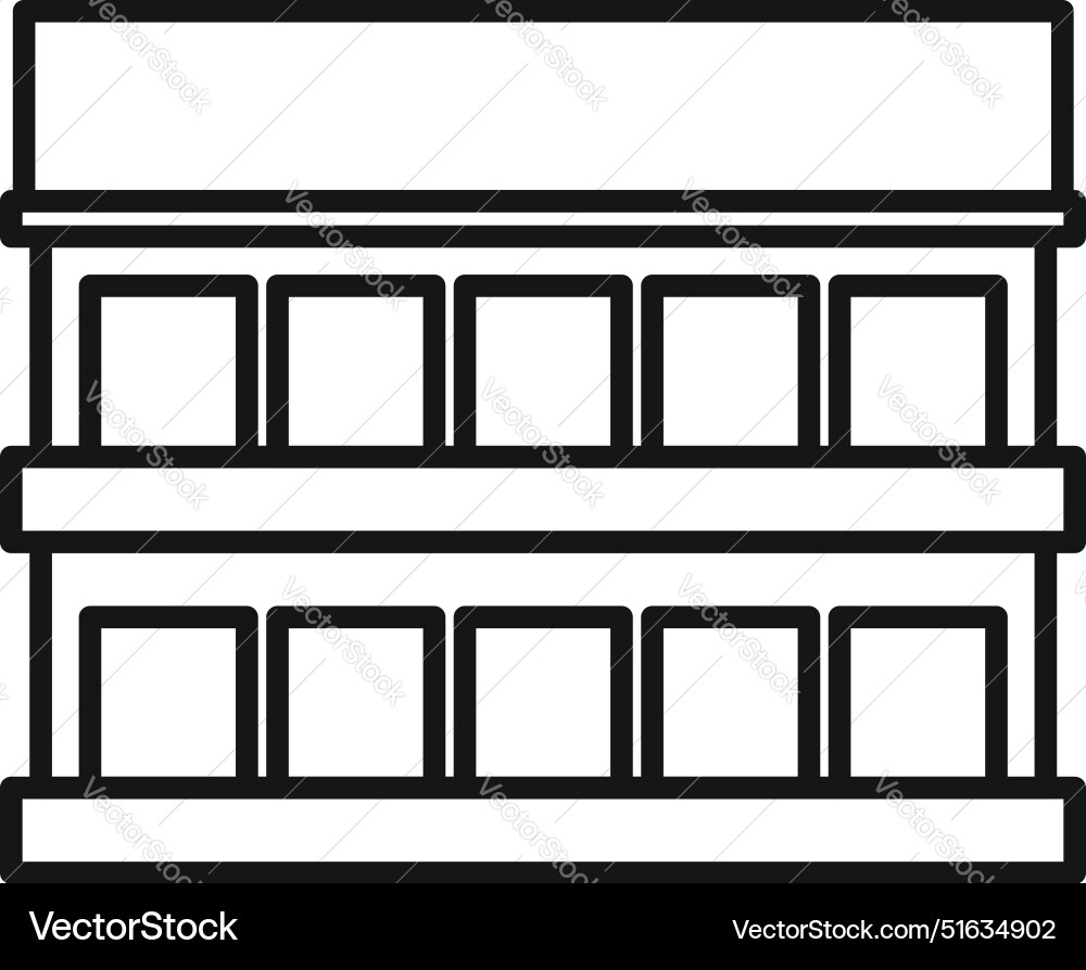Empty supermarket shelf displaying products Vector Image