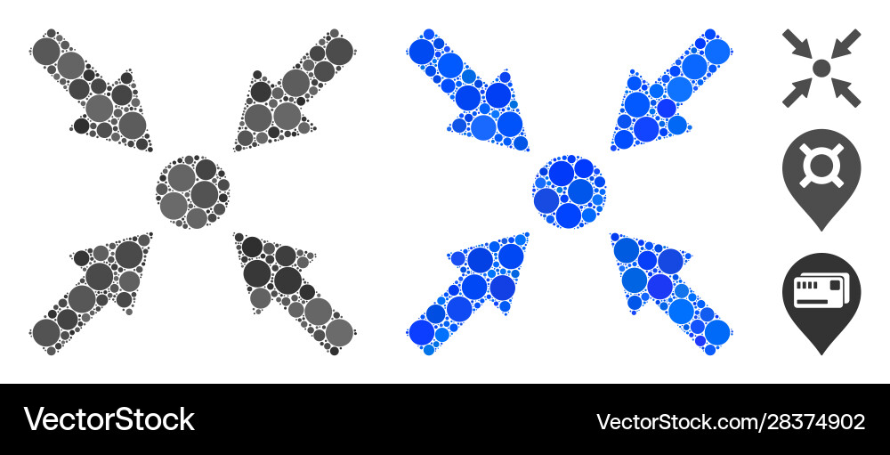 Ethereum map marker composition icon round dots Ethereum map marker composition icon round dots vector image