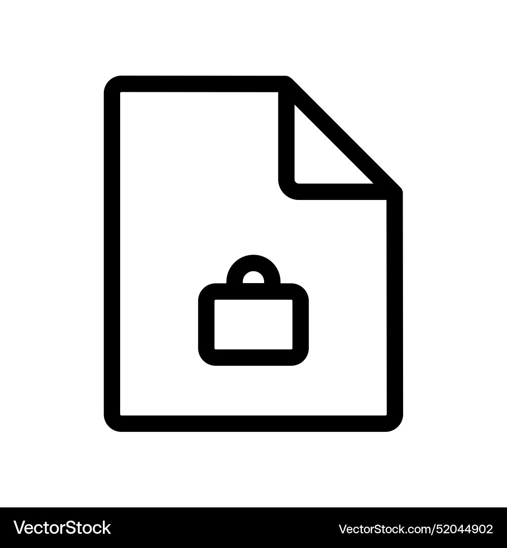 Files and folders security icon design in filled vector image