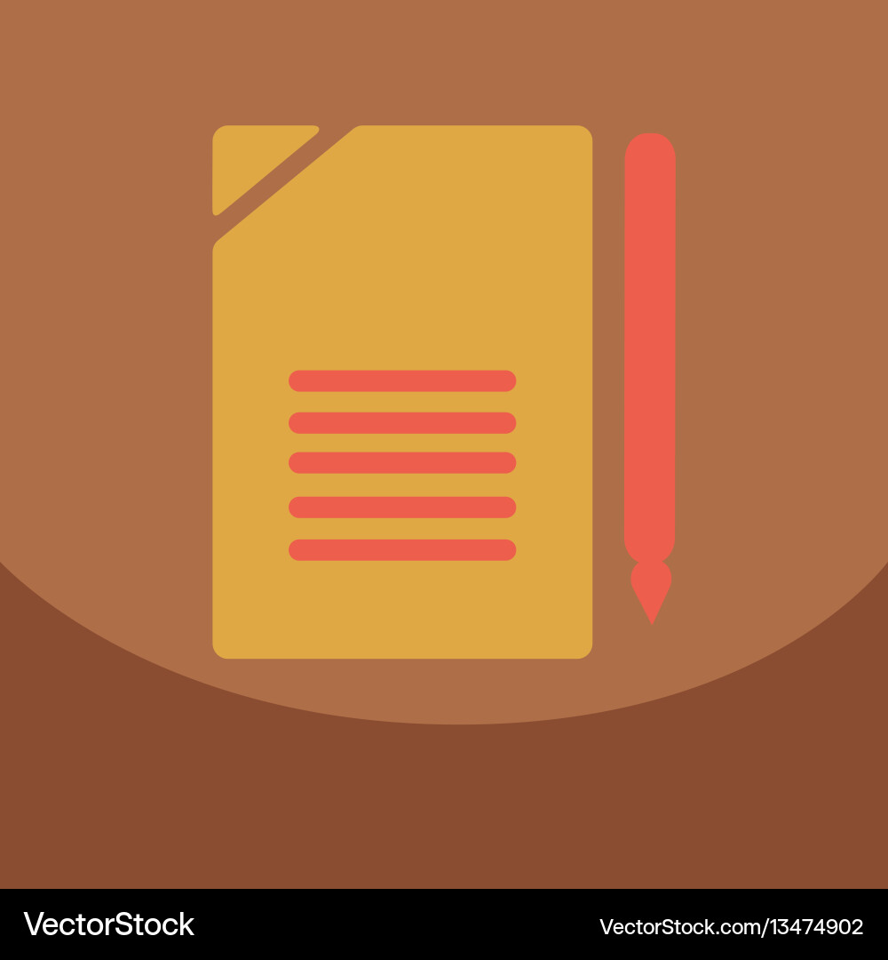 Flat style blank realistic notepad notebook Flat style blank realistic notepad notebook vector image