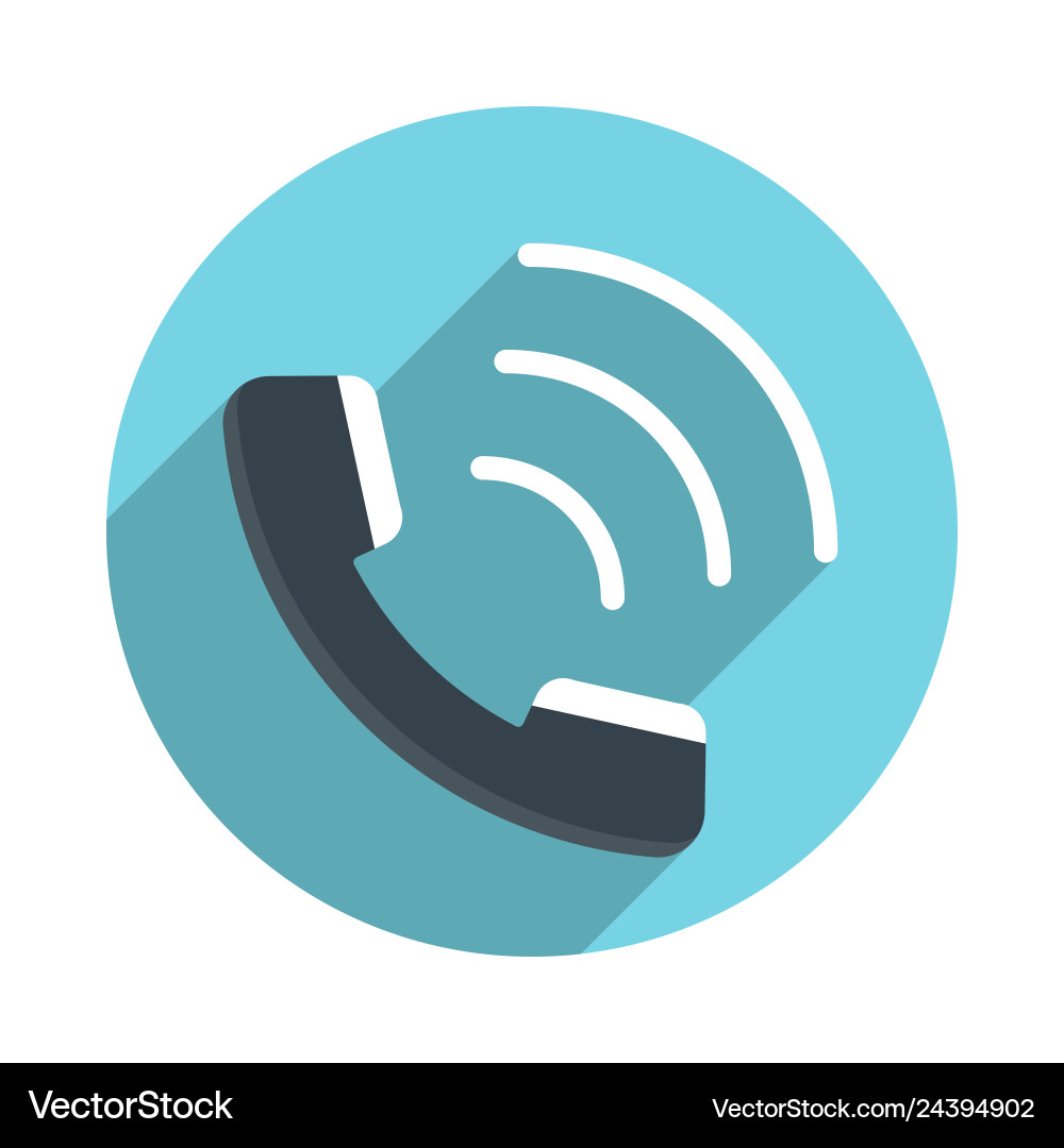 Handset flat icon Royalty Free Vector Image - VectorStock