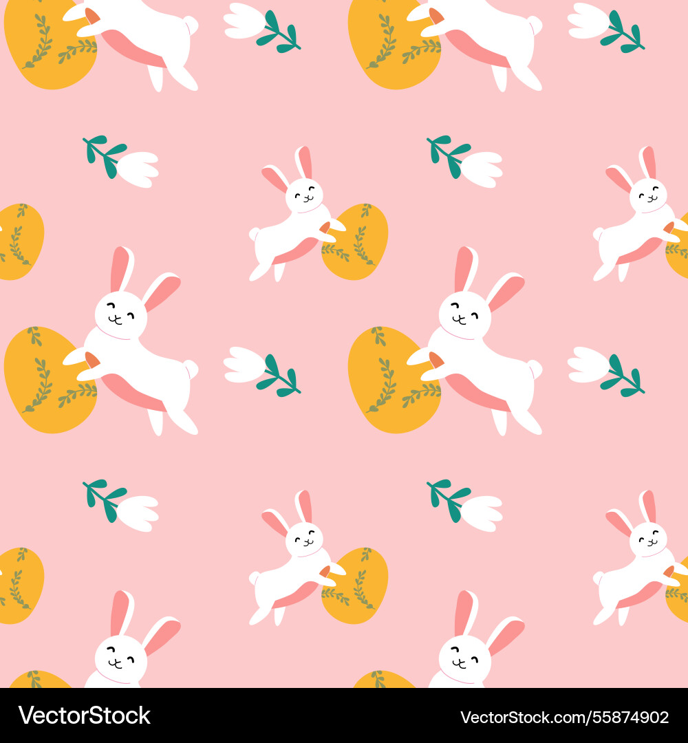 Happy easter geometry pattern with playful Vector Image