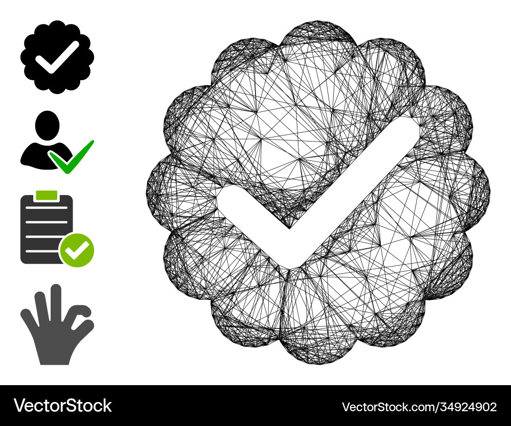 Linear valid mesh Vector Image