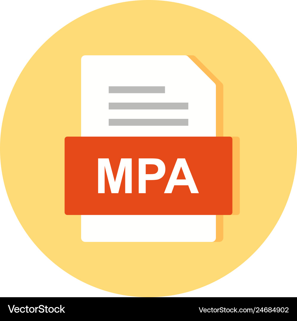 Mpa file document icon vector image