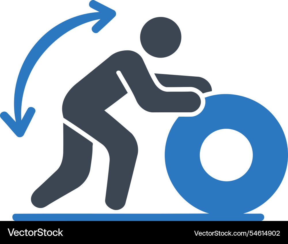 Object rolling motion icon Vector Image