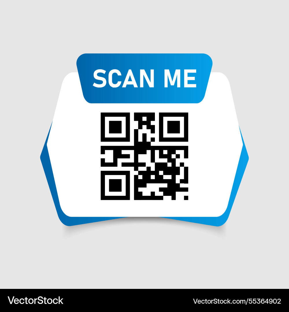 Qr code icon scanning identification system scan Qr code icon scanning identification system scan vector image