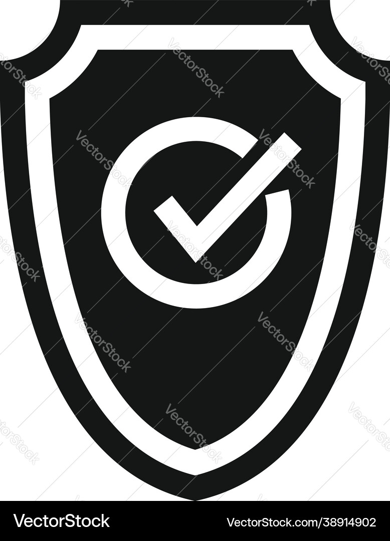 Quality shield icon simple check guarantee Quality shield icon simple check guarantee vector image