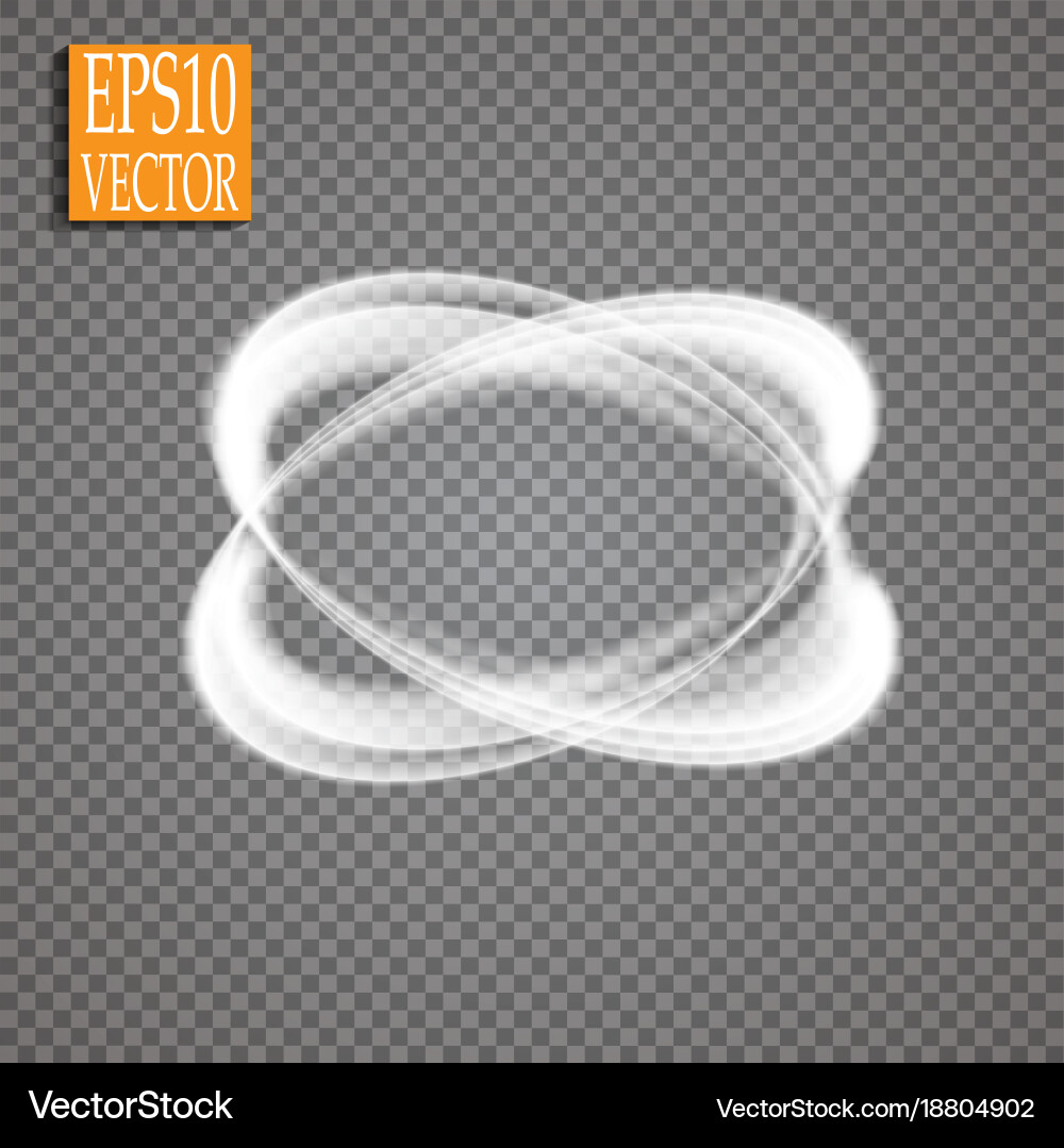 Set of magic glowing spark swirl trail effect vector image