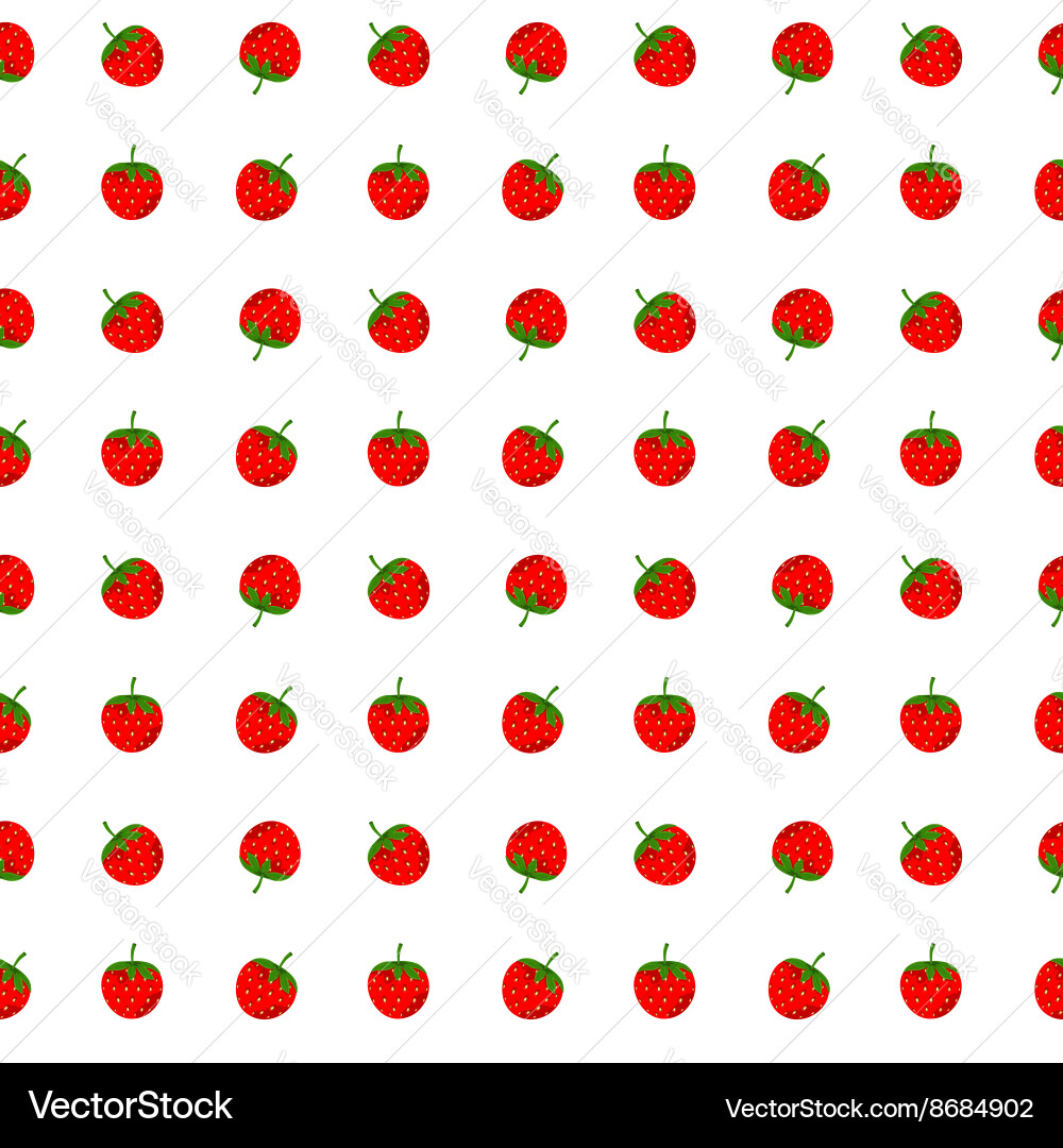 Strawberry seamless pattern design element vector image