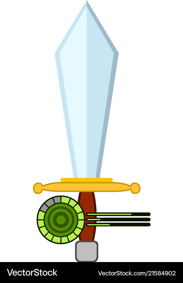 Sword shape videogame bar icon Vector Image