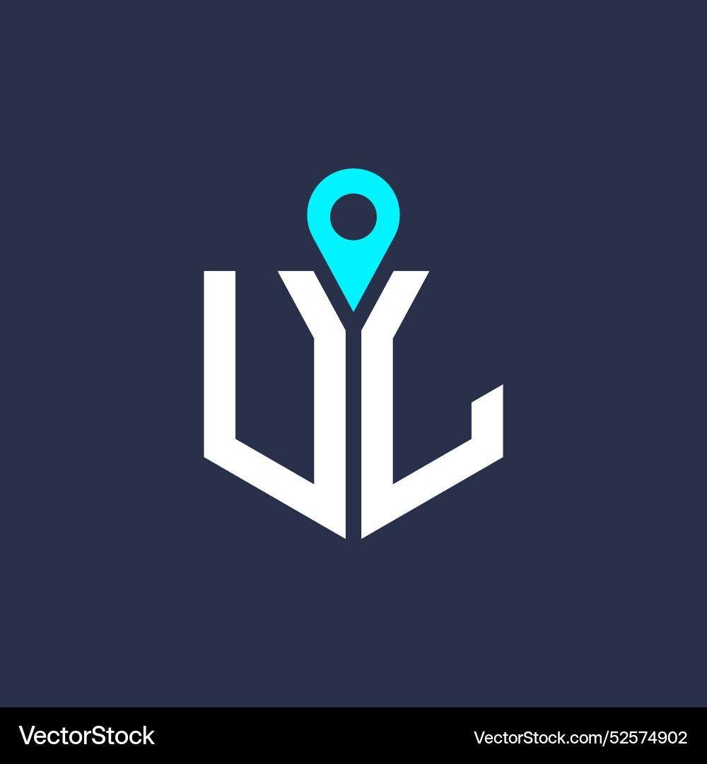 Ul location logo design for recruitment Royalty Free Vector