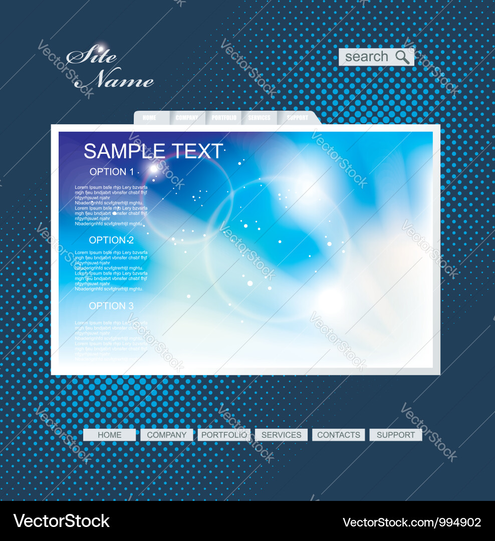 Web page layout design vector image