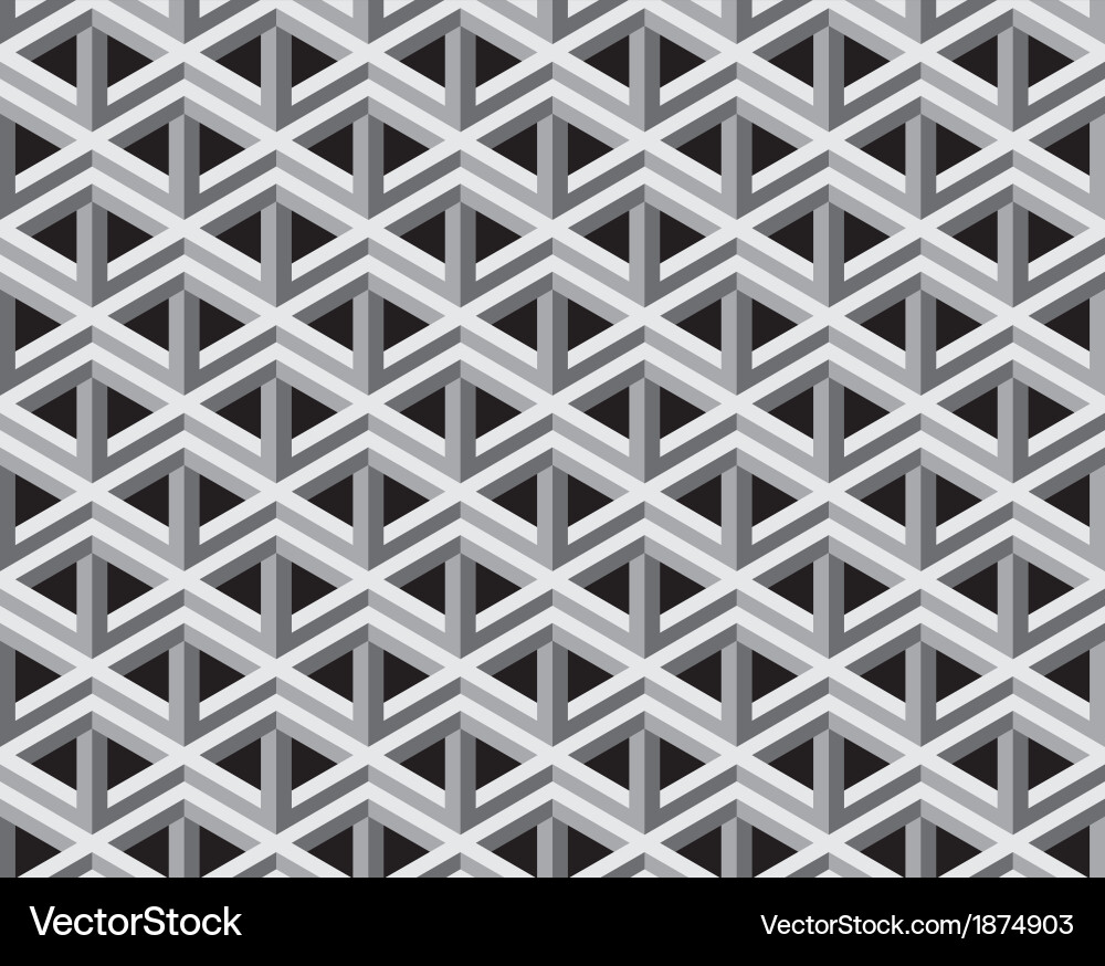3d impossible shape seamless pattern background vector image