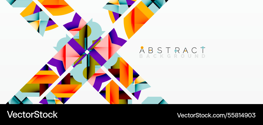 Abstract geometric composition with interlocking Vector Image