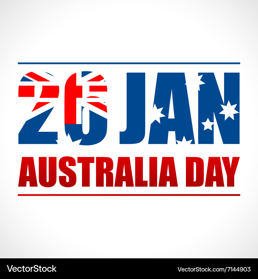 Australia Day Flag Background Vector Image