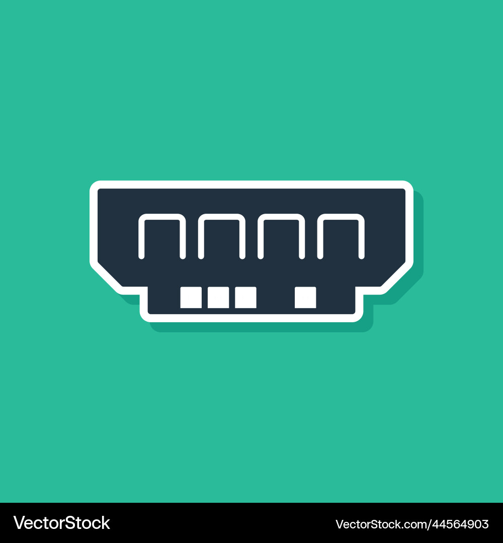 Blue ram random access memory icon isolated Blue ram random access memory icon isolated vector image