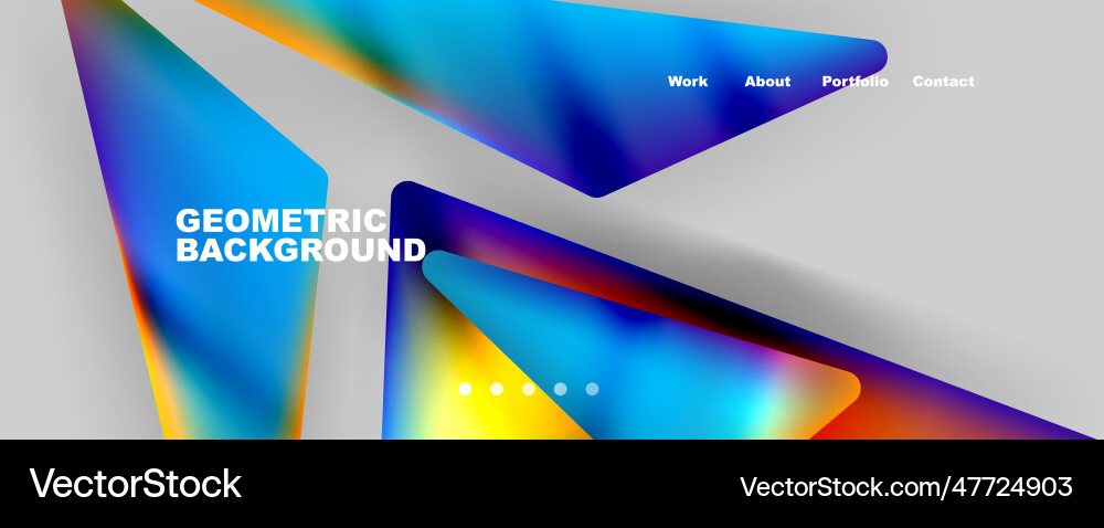 Bright colorful triangular shapes abstract vector image