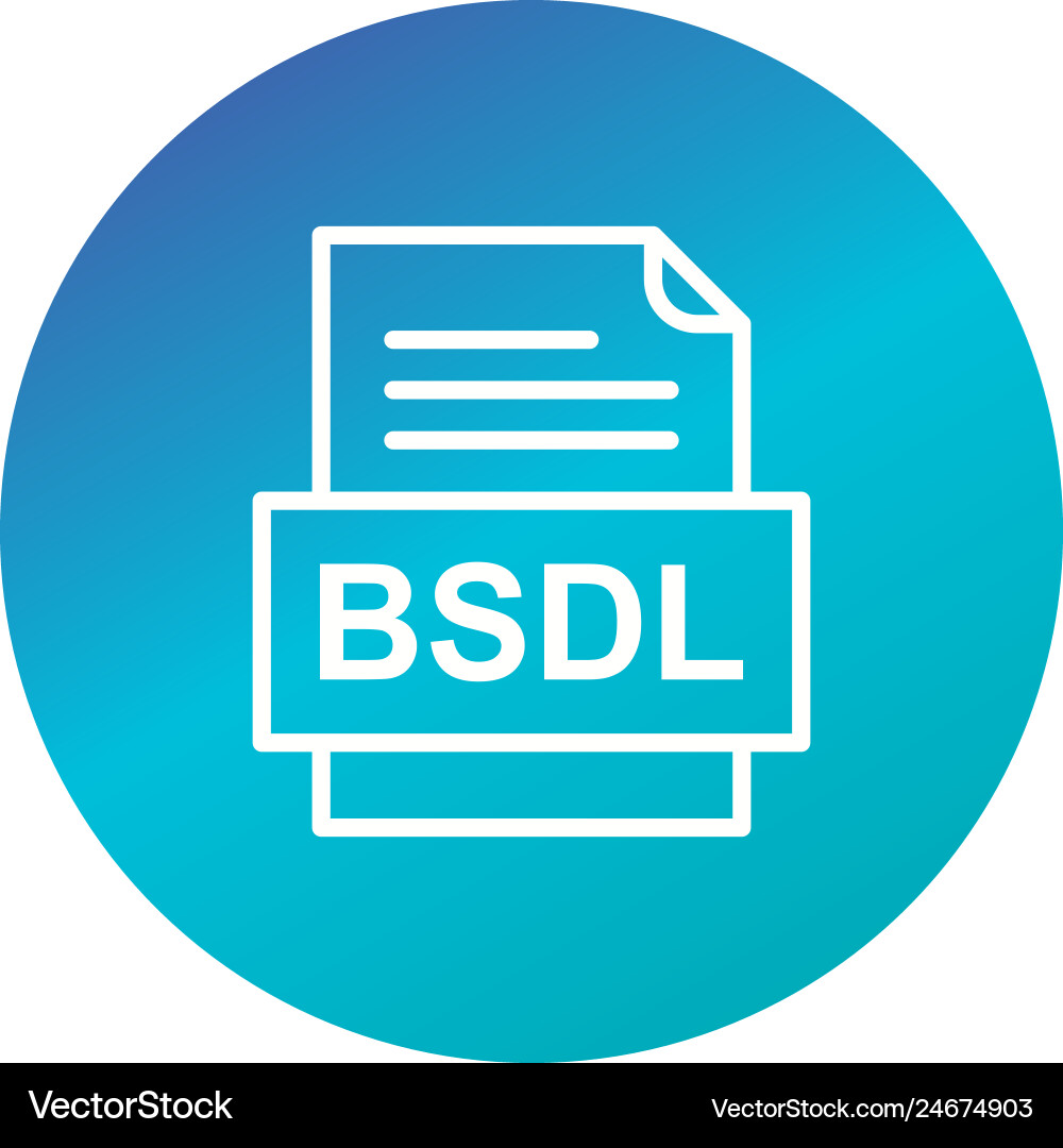 Bsdl file document icon vector image