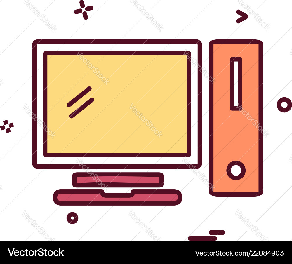 Computer icon design Vector Image