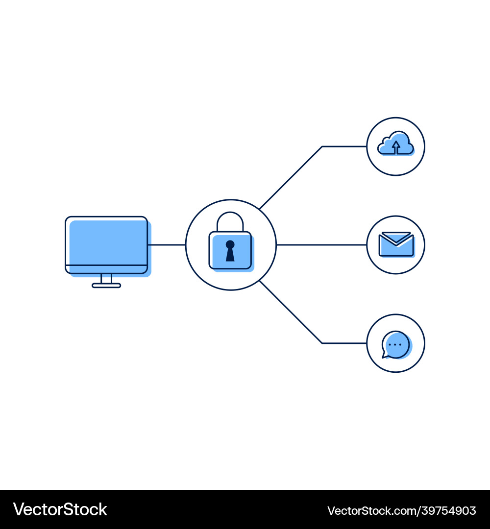 Computing network icon design Computing network icon design vector image