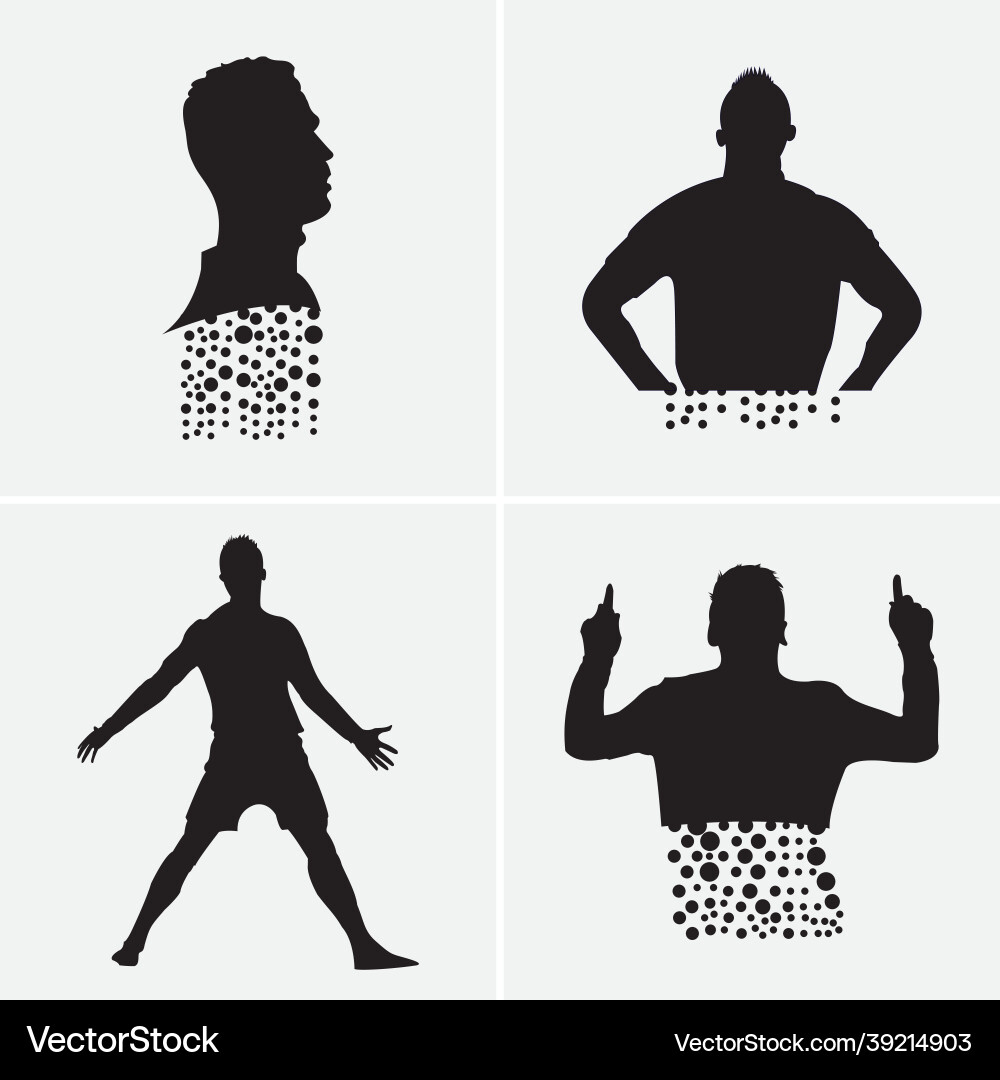 Cristiano ronaldo silhouette black edition Cristiano ronaldo silhouette black edition vector image