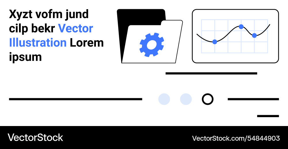 Data analytics and management with folder icon Data analytics and management with folder icon Vector Image