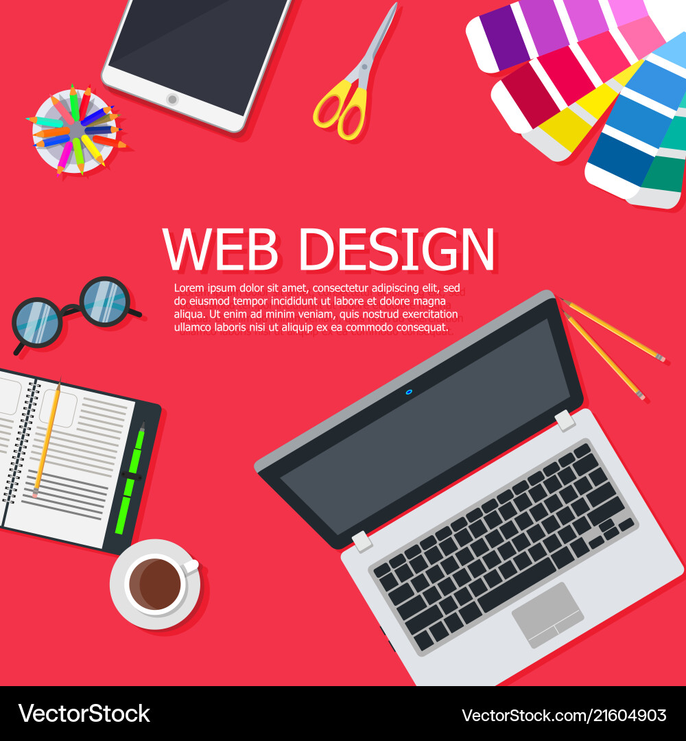 Design web interface website computer development Design web interface website computer development vector image