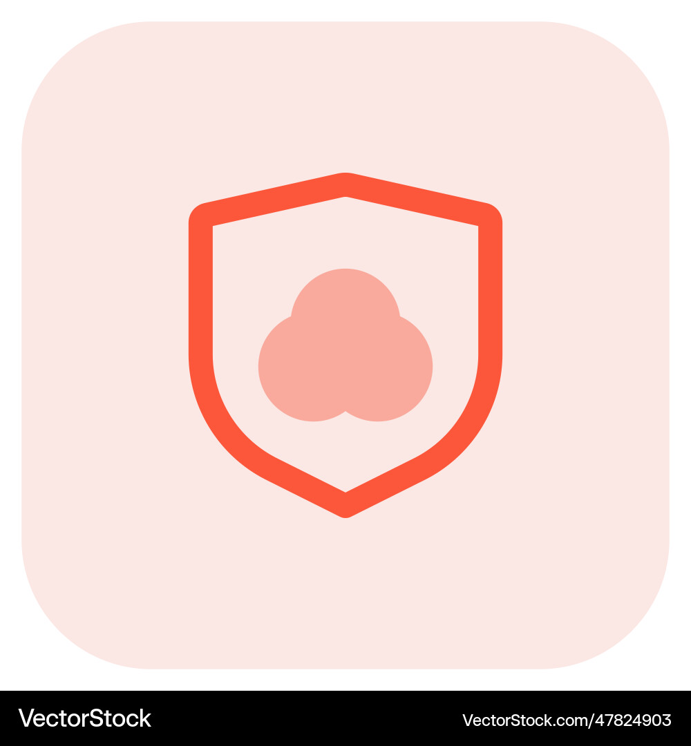 Digital shield installed for system security vector image