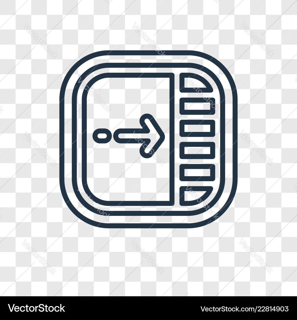 Drag concept linear icon isolated on transparent Drag concept linear icon isolated on transparent vector image