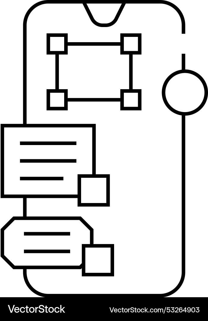 Interaction design ux ui line icon Interaction design ux ui line icon vektorbild