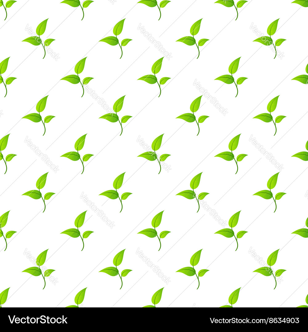 Leaf pattern seamless vector image