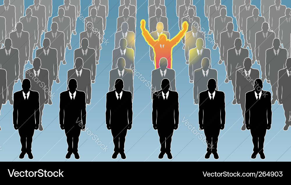 Lone Figure Standing Tall Vector Image